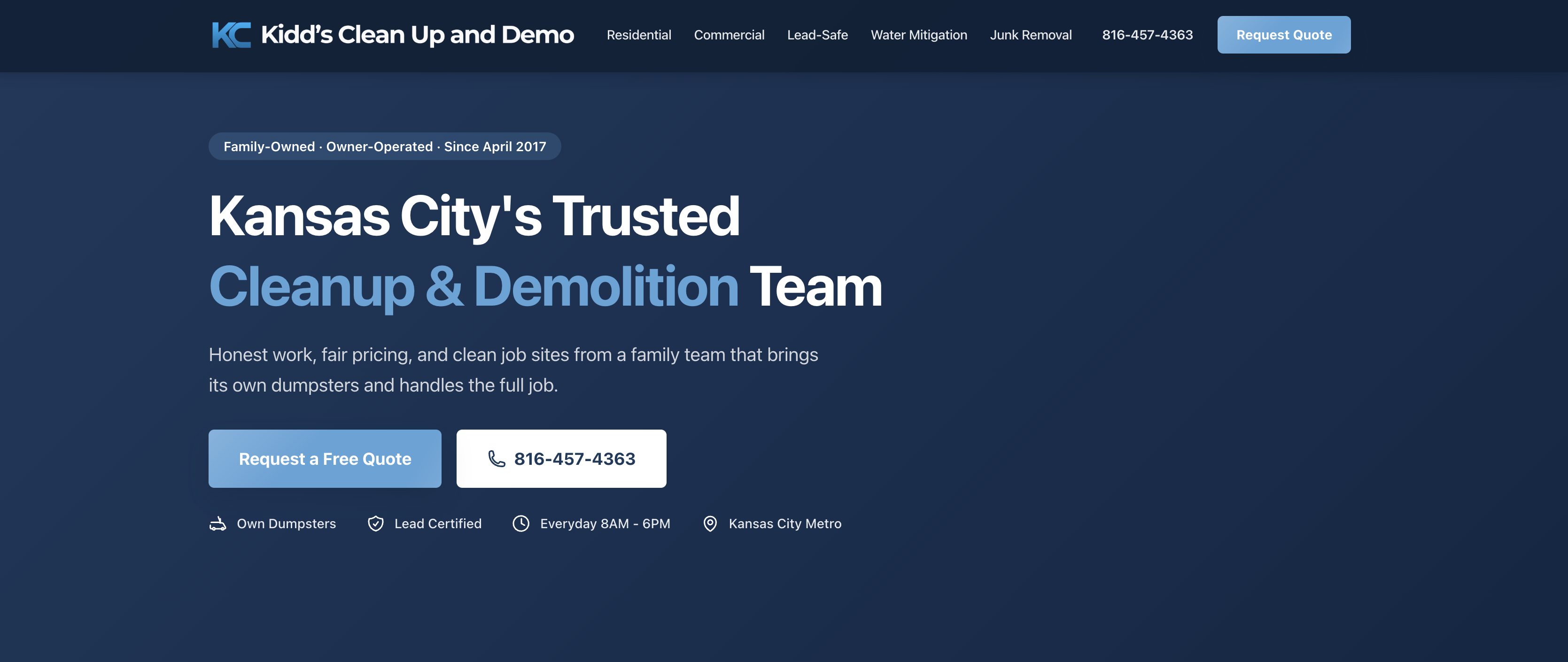 Kansas City Demolition, Cleanouts & Junk Removal | Kidd's Clean Up and Demo
